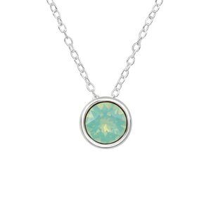 Sterling Silver Bezel Set Pacific Opal Necklace